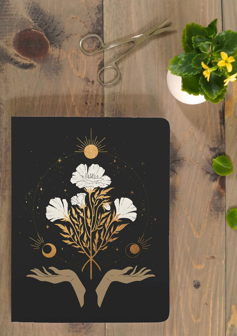 Celestial Flowers Medium Layflat Notebook