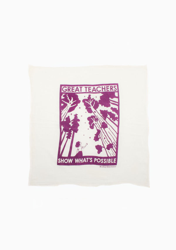Flour Sack Dish Towel, Teachers | Grape