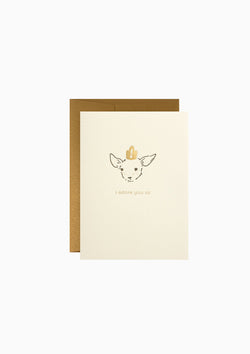 Greeting Card, Adorable Deer/I Adore You
