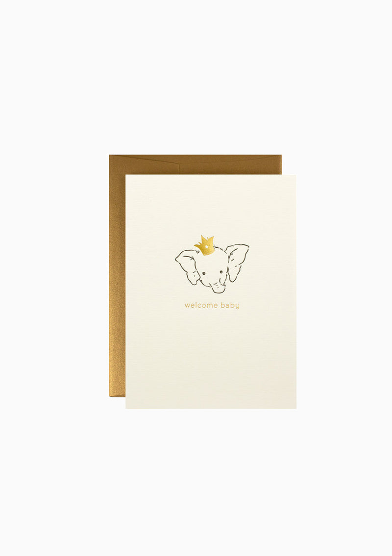 Greeting Card, Adorable Elephant/Baby