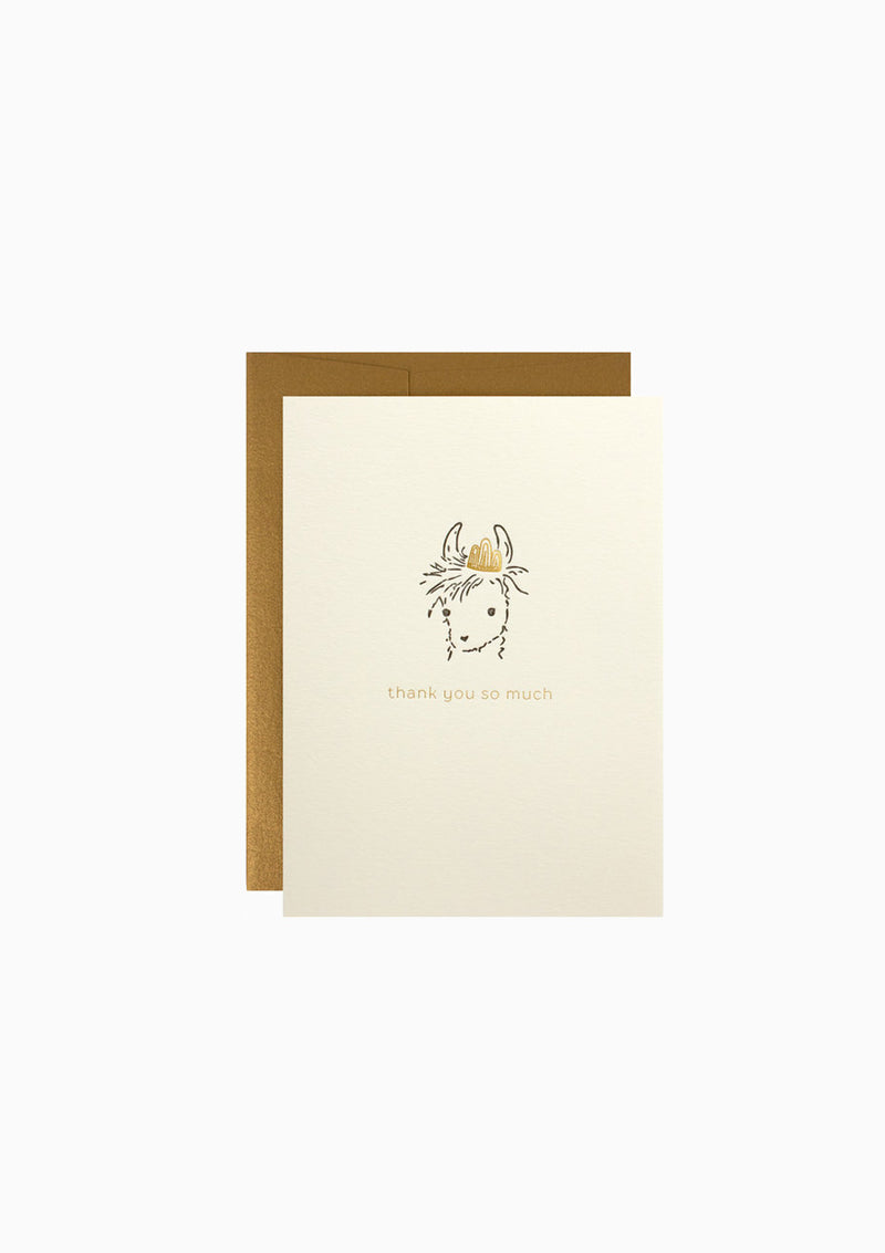 Greeting Card, Adorable Llama/Thank You