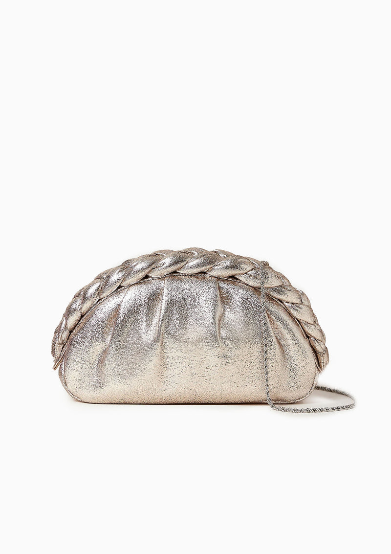 Hariet Braided Frame Pouch | Prosecco