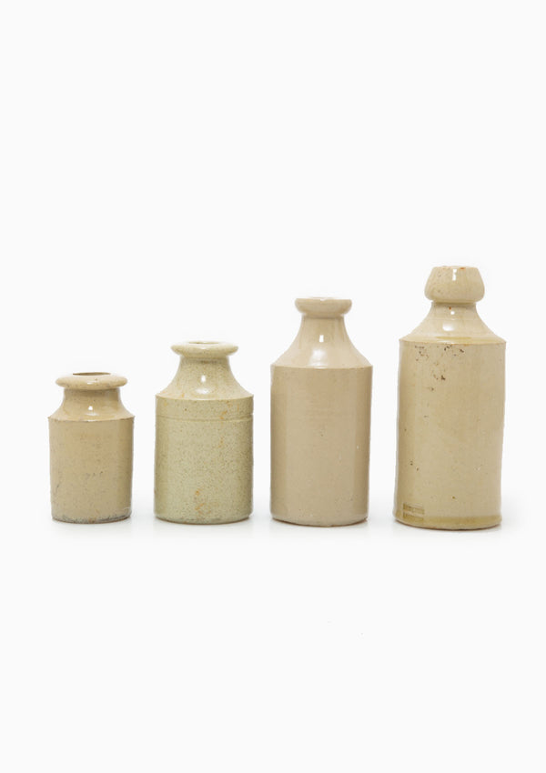 Late 1800's Vintage Stoneware Ink Bottle | XL