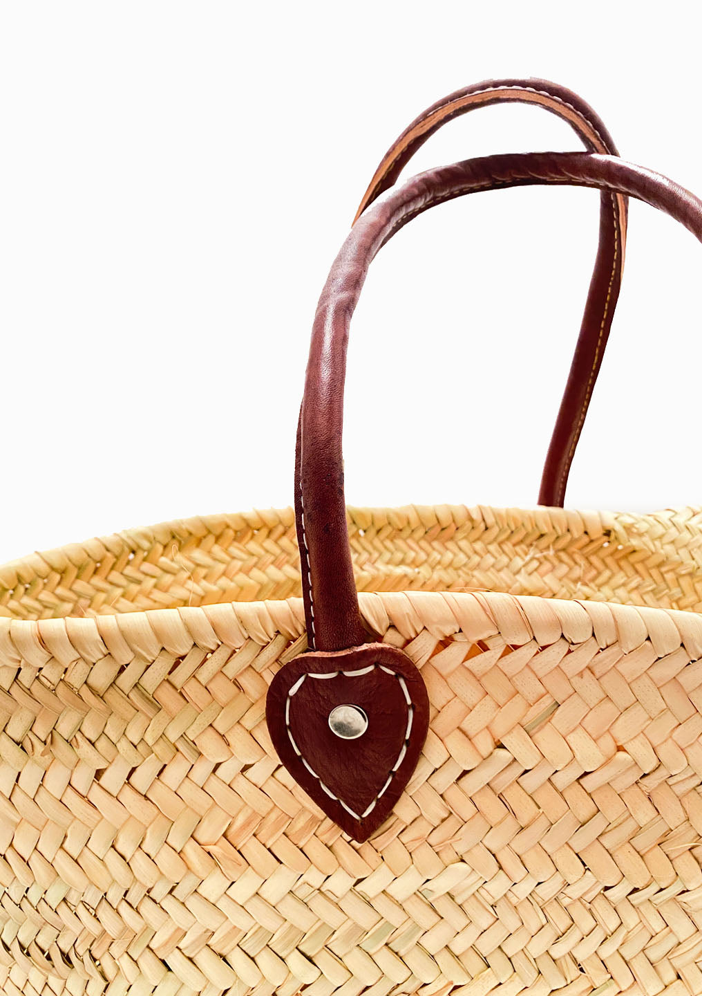 Leather Strap Shopping Basket