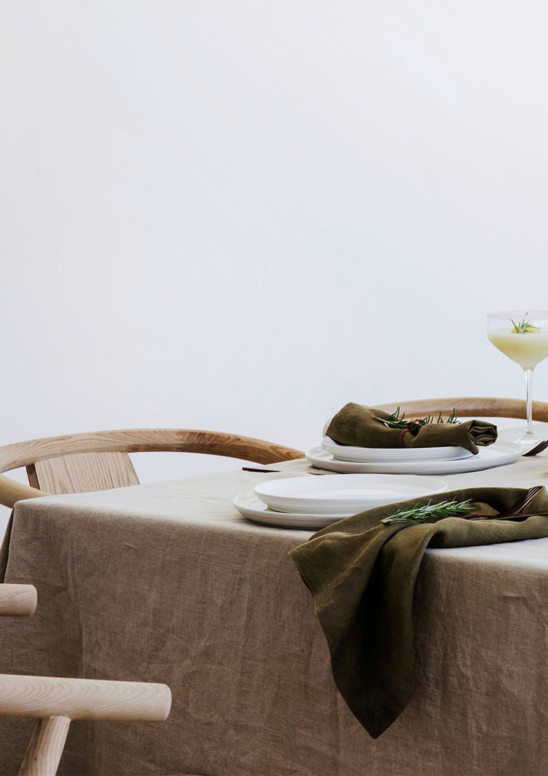 Linen Tablecloth Square | Natural