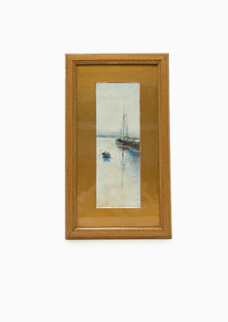 Original Framed Sailboat Watercolor