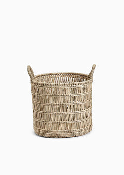 Oval Open Weave Seagrass Basket | Small
