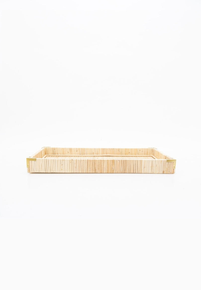 Oversized Rattan Tray, Small