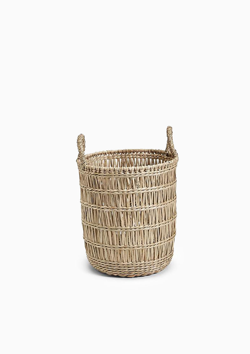 Round Open Weave Seagrass Basket | Small