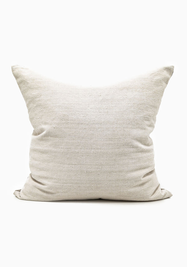 Vintage Linen Pillow, Sand | 22" x 22"