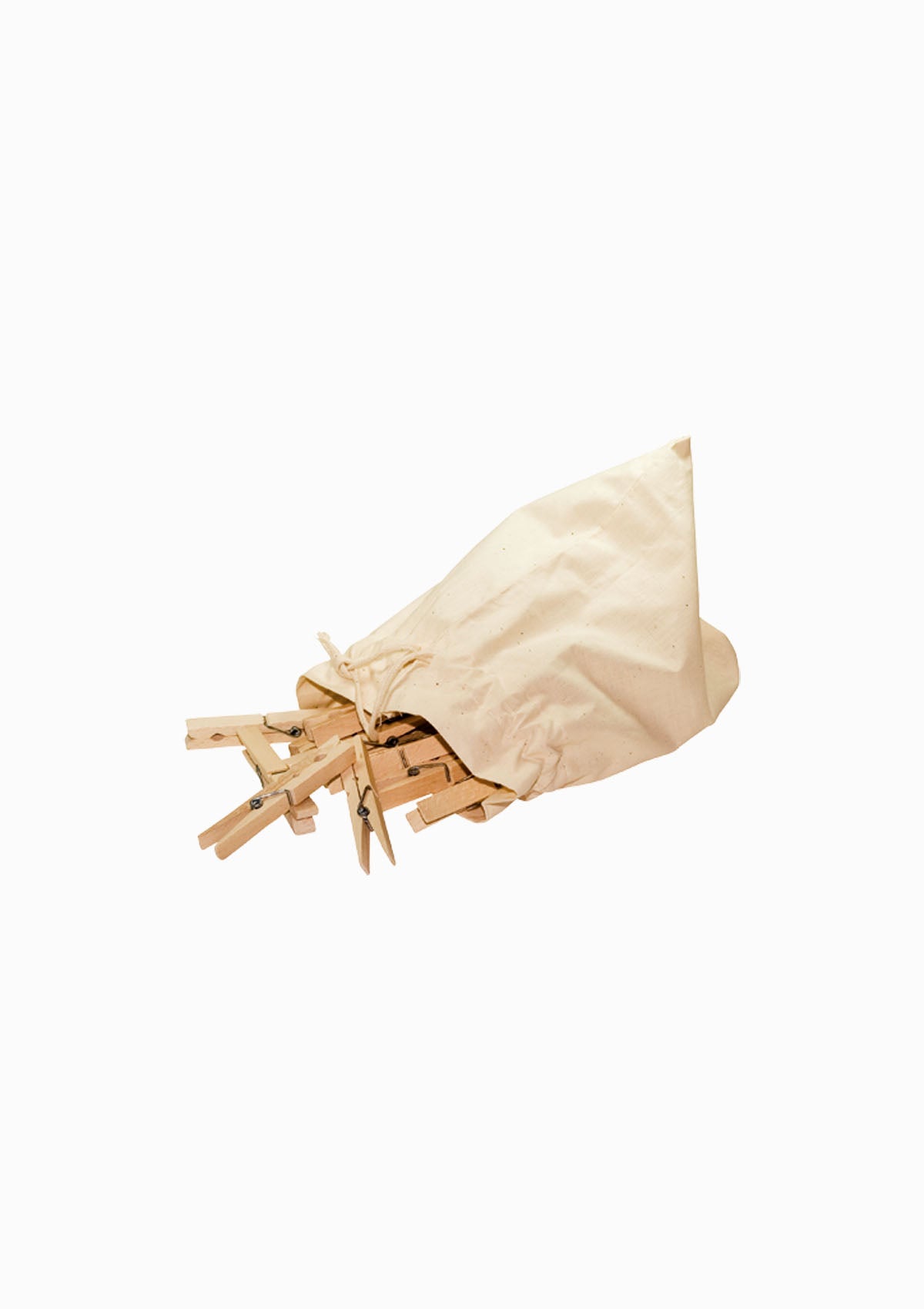 Wood Clothes Pegs In A Bag, Set of 20