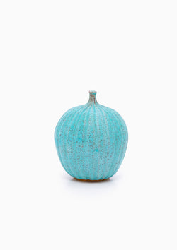 Small Turquoise Faceted Bud Vase 4