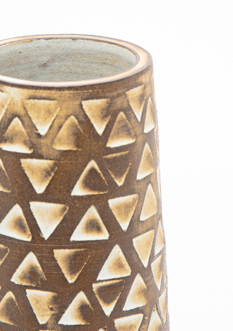 Tall Tribal Triangle Vase 2