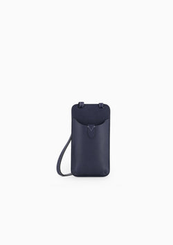 Return to Nature Phone Pouch on Strap Compostable Leather | Marine