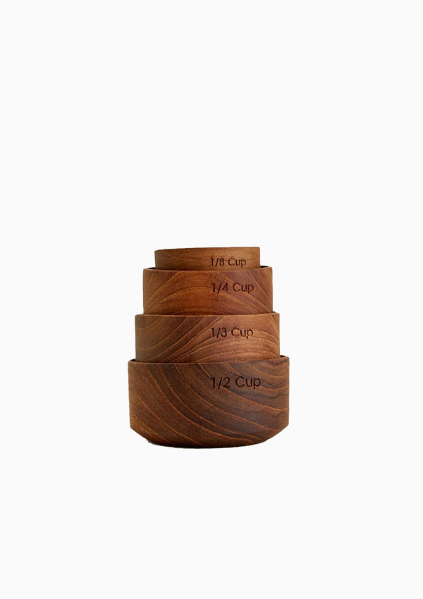 Teak Measuring Cups