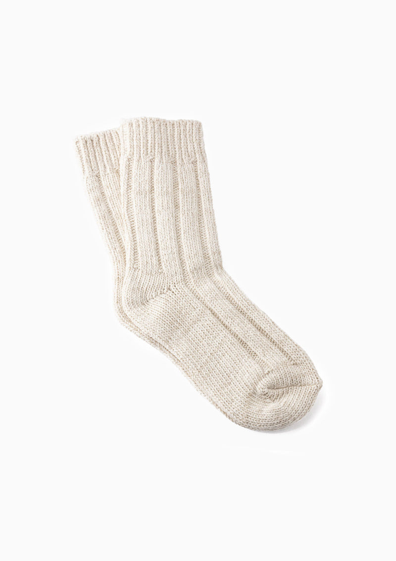 Cotton Twist Sock | Off White