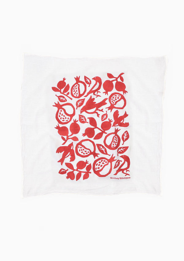 Flour Sack Dish Towel | Pomegranate