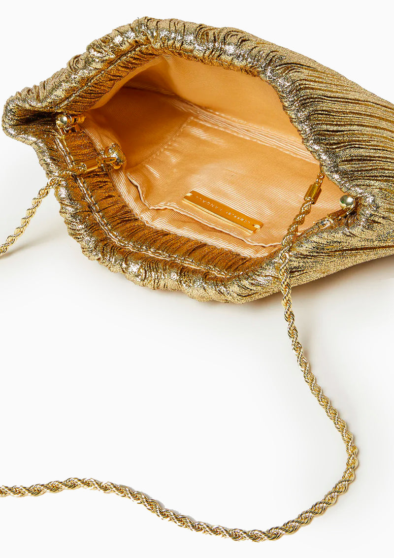 Brit Flat Pleated Pouch | Oro