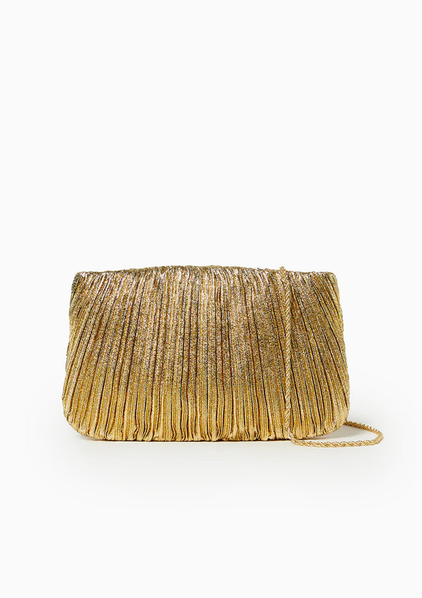 Brit Flat Pleated Pouch | Oro