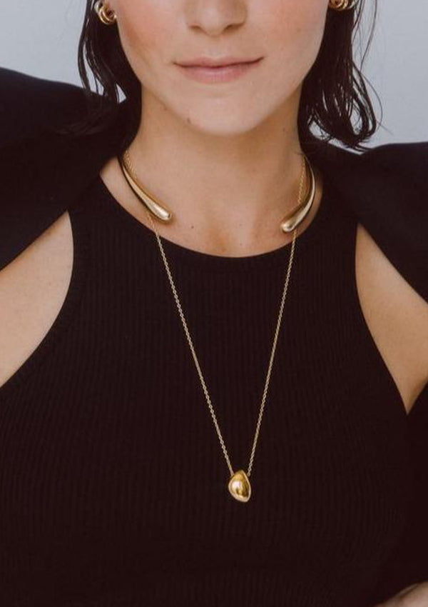 Double Dash Choker | Gold Plated Brass