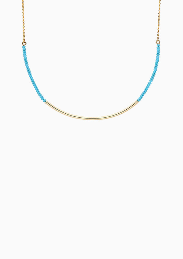 Shanga Collar Necklace | Turquoise/Gold Plated Brass