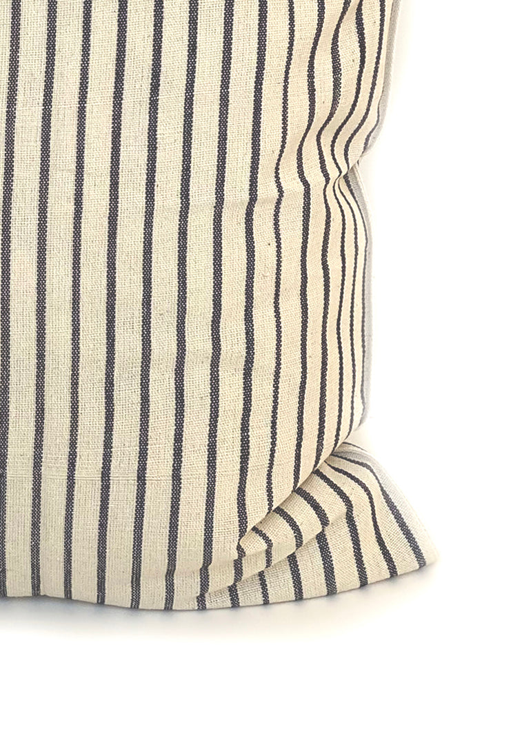 Cushion, Natural/Navy Stripe | 20" x 20"