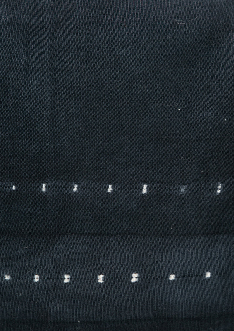 Bolster Cushion, Navy Dot Batik | 14" x 48"