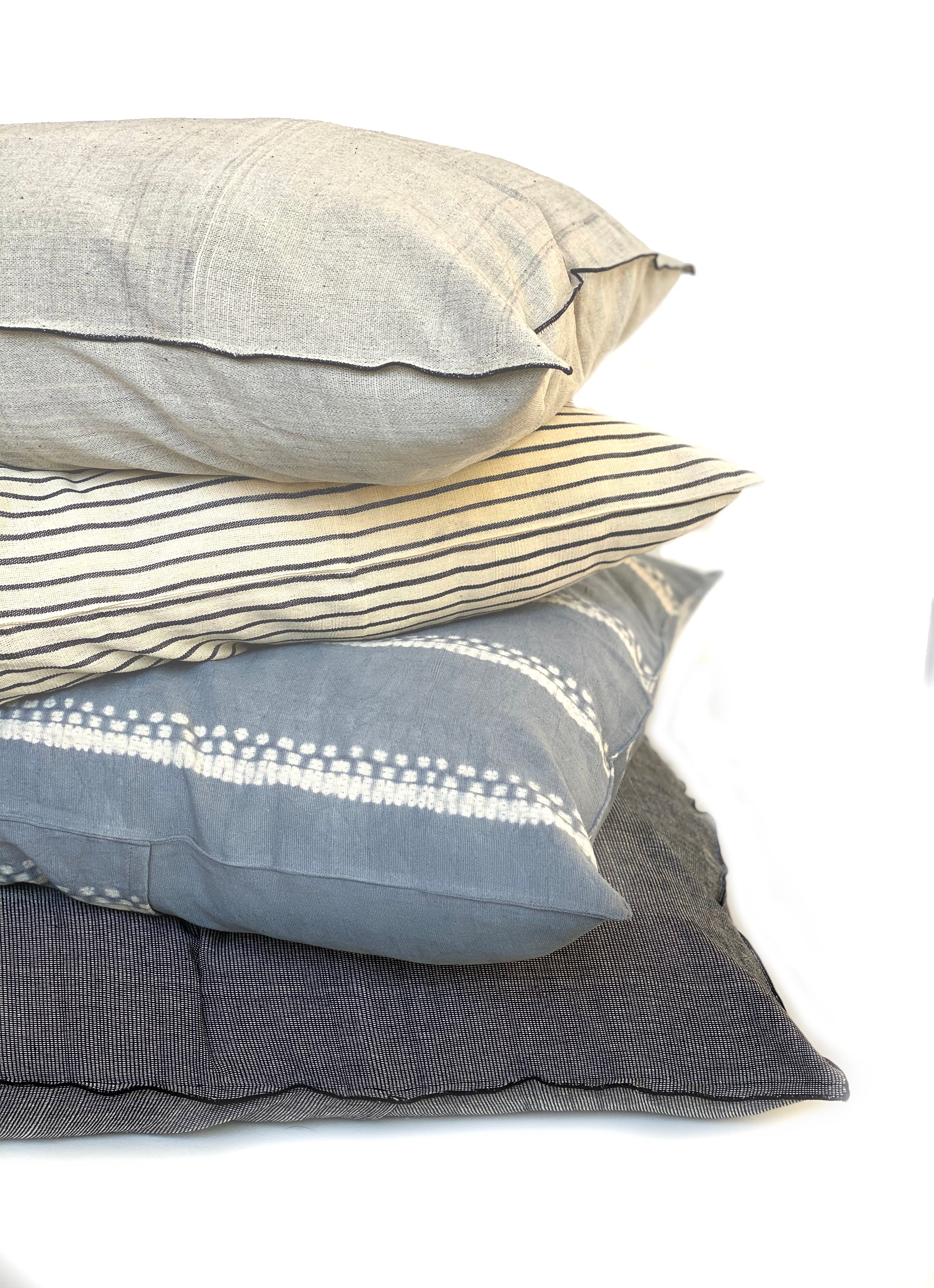 Headboard Cushion, Navy Stripe | 24" x 32"