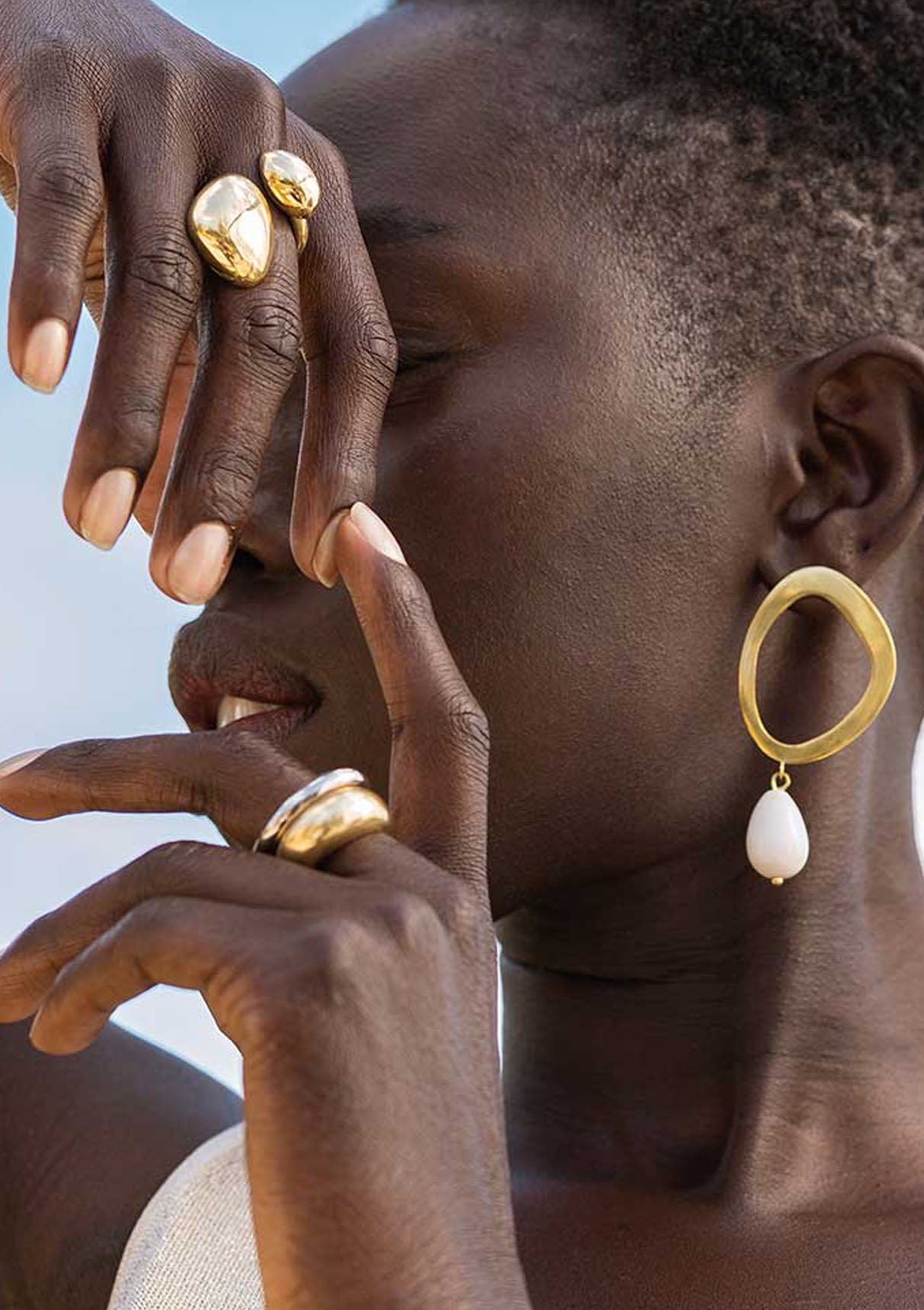 Sabi Statement Ring | Gold Plated Brass