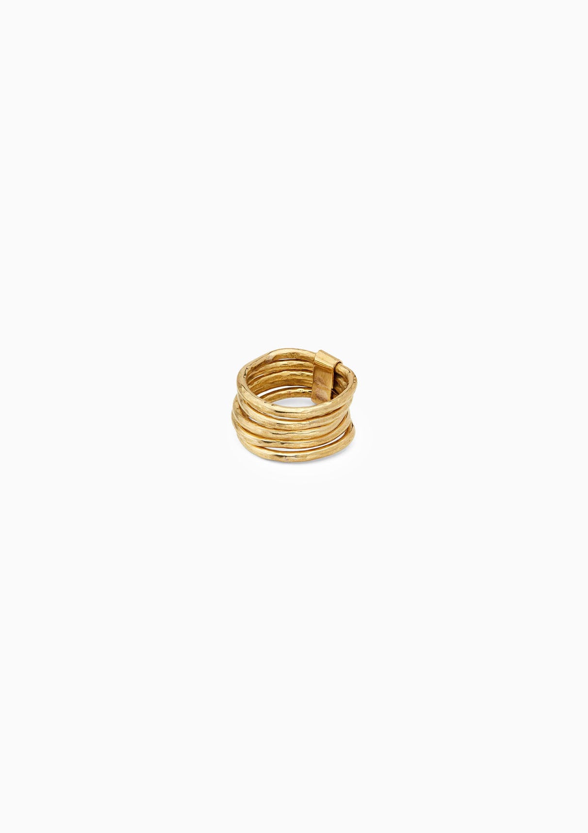 Nyundo Stacking Rings | Gold Plated Brass