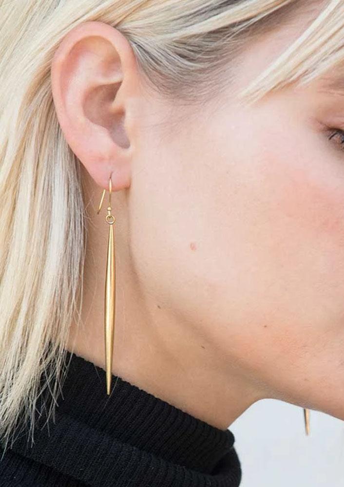 Spike Earrings | Gold Plated Brass